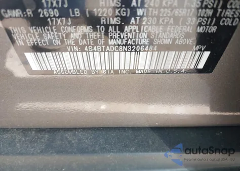 2022 Subaru Outback Premium from USA, damaged, VIN 4S4BTADC8N3206484